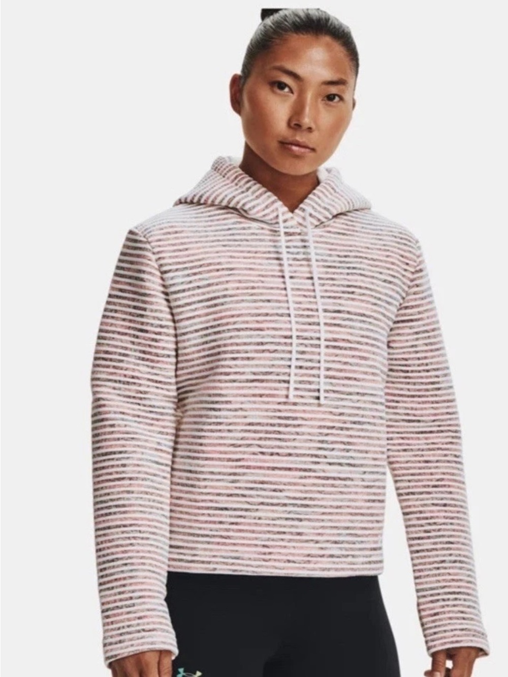 Under Armour UA Hoodie Women’s Multicolored Striped 4-way Stretch Material Large